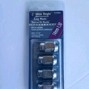 White Knight 110094 Wheel Lug Nuts - 14mm-1.50 Acorn, 13/16" Hex See Description